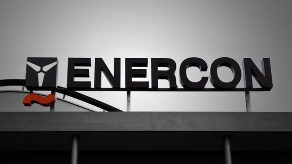 Schriftzug am Unternehmenssitz der Enercon GmbH in Magdeburg