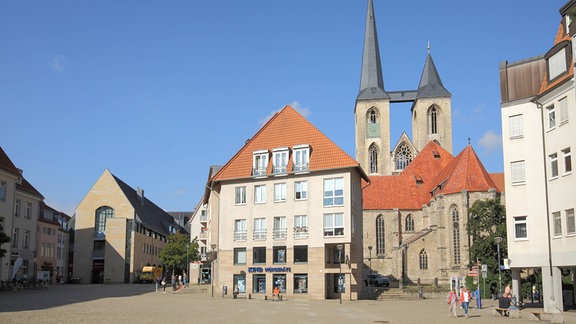 Fischmarkt mit Martinikirche in Halberstadt