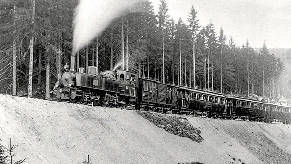 Historische Aufnahme der Brockenbahn
