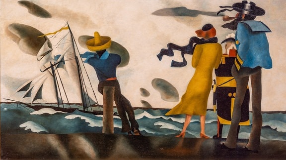 T. Lux Feininger, Einfahrt nach Havanna, 1930, Kulturstiftung Sachsen-Anhalt, Museum Lyonel Feininger