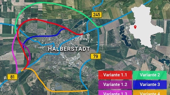 Varianten Ortsumgehung Halberstadt
