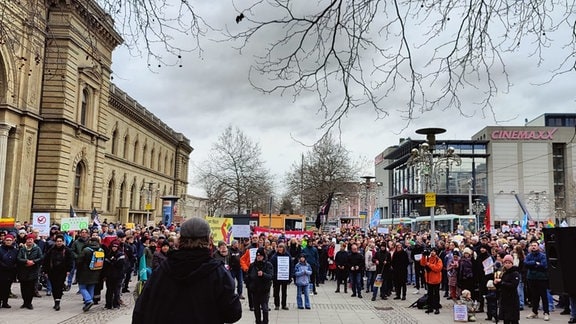 Demo gegen Rassismus in Magdeburg am 4. Februar 2024