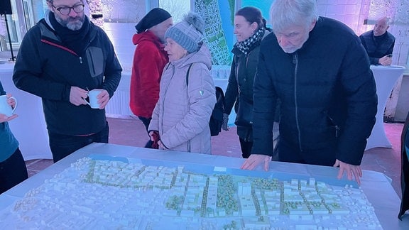 3D-Modell eines neuen Wohngebietes in Magdeburg-Salbke