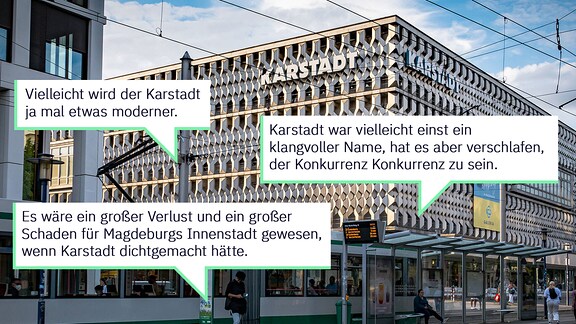 Kaufhaus Galeria Karstadt mit alter Fassade.