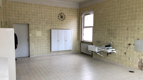 Der ehemalige leere OP-Saal der Lungenheilklinik. 