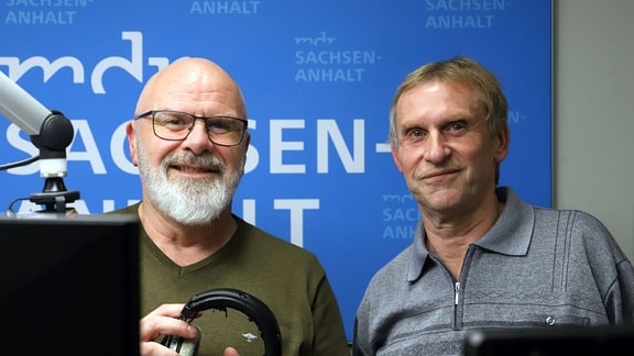 Programmmacher Andreas "Andi" Lange und Peter Hofmann beim Oldieabend am 16.11.2023