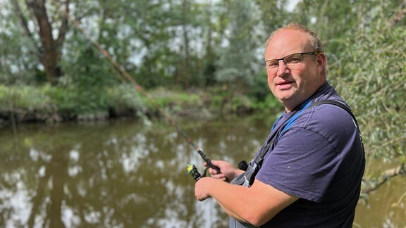 Mike Beyer vom Sportfischerverein Staßfurt; Landesanglerverband