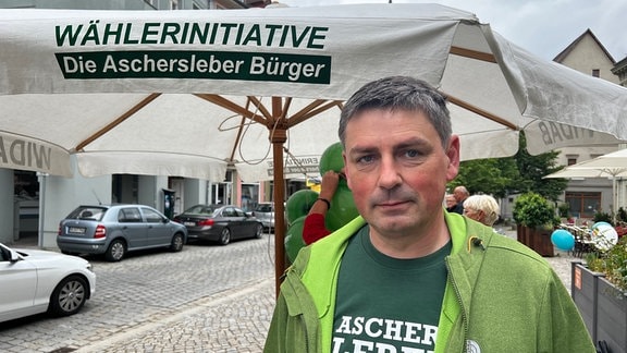 Kreistagskandidat Holger Weiß (WIdAB) tritt für eine Wählerinitiative für den Kreistag an.