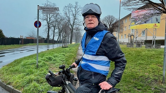 Sven Habich fährt bei jedem Wetter mit dem Fahrrad. 
