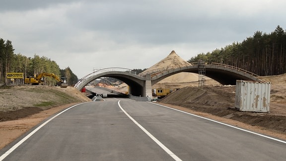 Baustelle der Autobahn 14 bei Dolle