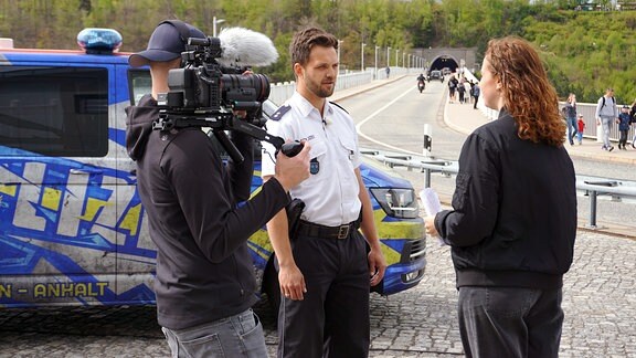 Verkehrspolizist im Interview