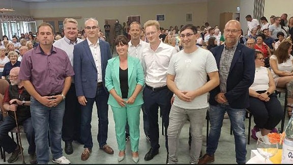 Gruppenbild der Bürgermeister-Kandidaten von Arendsee