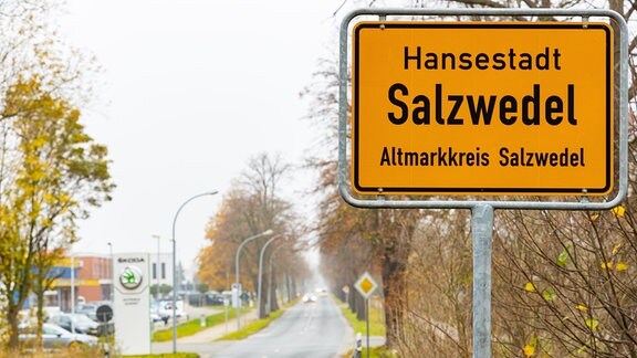 Ortseingangsschild von Salzwedel