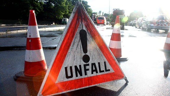 Absperrung einer Unfallstelle