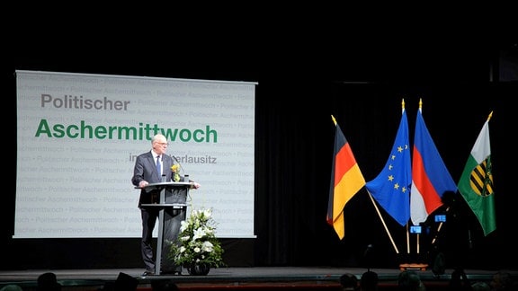 Lammert spricht auf dem politischen Aschermittwoch der CDU in Bautzen