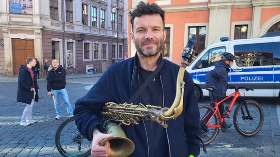 Saxofonist der Banda Comunale