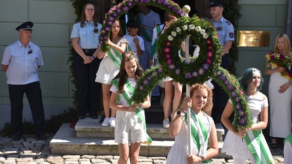 Forstfest-Auszug der Schülerinnen und Schüler in Kamenz