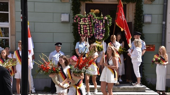 Forstfest-Auszug der Schülerinnen und Schüler in Kamenz