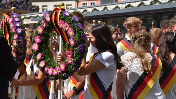 Forstfest-Auszug der Schülerinnen und Schüler in Kamenz