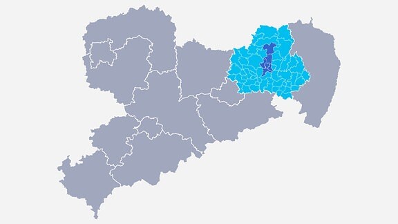 Die Karte zeigt das Ergebnis der Europawahl im Landkreis Bautzen.