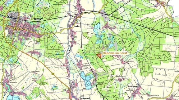 Eine neue Deponie ist im Wald zwischen Horka, Neißeaue und Kodersdorf geplant.