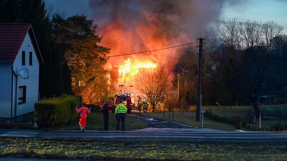Kurz vor Jahreswechsel ist in Strahwalde ein Einfamilienhaus abgebrannt.
