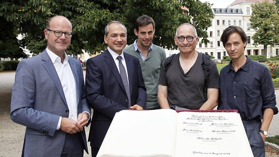 Oliver Schenk, Octavian Ursu, Felix von Boehm, Dominik Graf und Tom Schilling