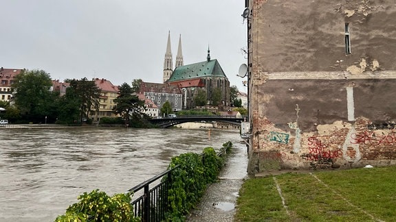 Hochwasser der Neiße in Görlitz