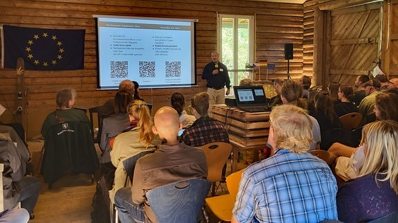 Vortrag während der Nutzhanfkonferenz in Zittau