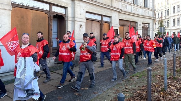 In Görlitz haben Mitarbeiter von Alstom und Siemens am 15. November gestreikt.