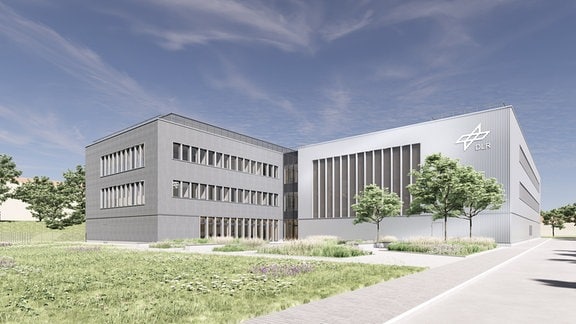 Eine Visualisierung zeigt, wie der Neubau des DLR-Instituts in Zittau aussehen wird-