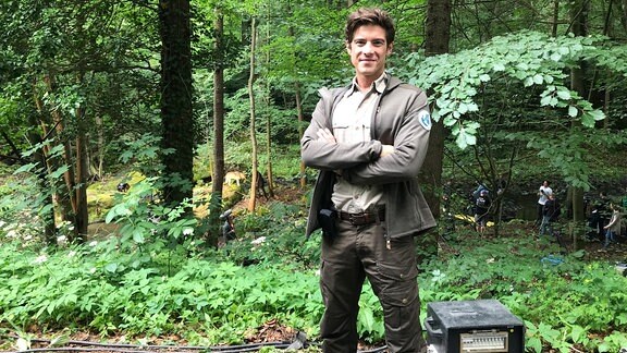 Dreharbeiten in der Sächsischen Schweiz zur neuen MDR-Filmreihe rund um Ranger Jonas Waldek.