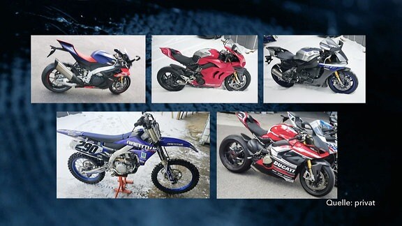 Bildcollage verschiedener Motorräder