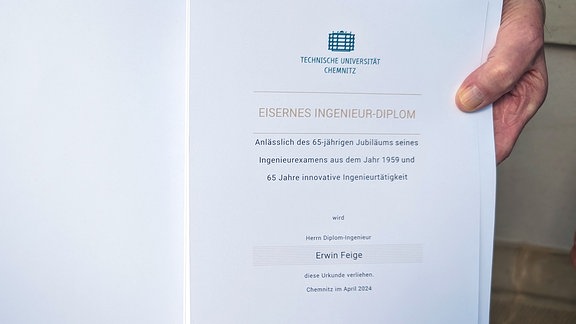 Verleihung Eisernes Diplom TU Chemnitz