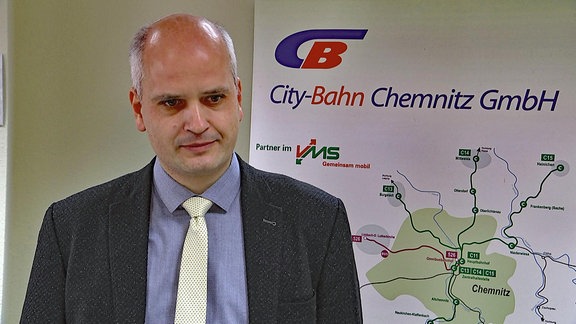 Friedbert Straube, Geschäftsführer der City-Bahn Chemnitz GmbH.