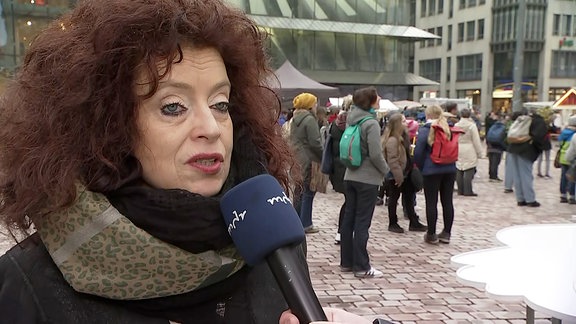Sabine Kühnrich, Organisatorin des Chemnitzer Friedenstages.