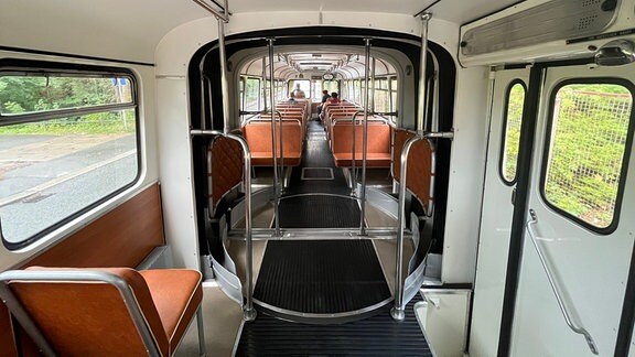 Restaurierter Ikarus-Bus von innen