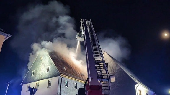 Wohnhausbrand Hartha bei Döbeln