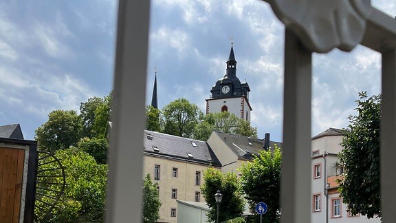 Blick auf die Stadtkirche Mittweida