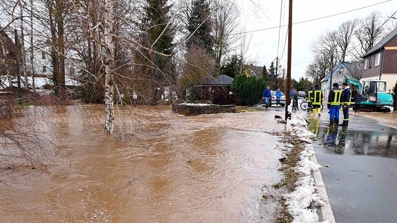 Überschwemmung in Langhennersdorf