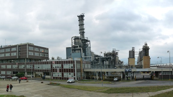 Ein Teil der Anlage der Chemiefabrik Unipetrol RPA in Litvinov.