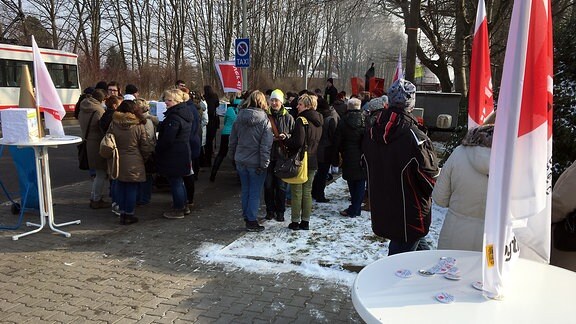 Pflegekräfte in Zwickau protestieren