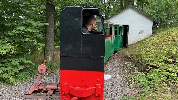 Parkeisenbahn beim Rangieren