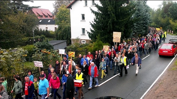 Demo gegen AKW-Schutt in Grumbach