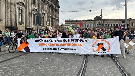 Demo für Demokratie und Menschenrechte Dresden 25.8.24