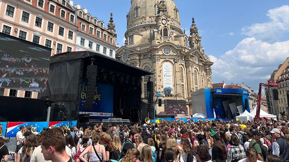 Europafest auf dem Neumarkt Dresden