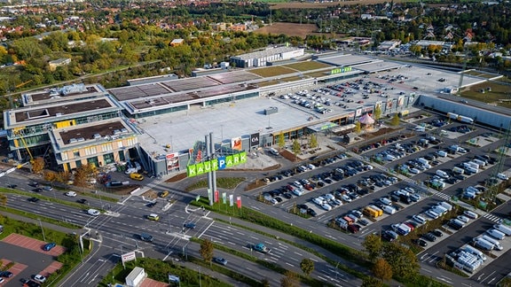 Dresden Luftbild Kaufpark Nickern im Stadteil Lockwitz.