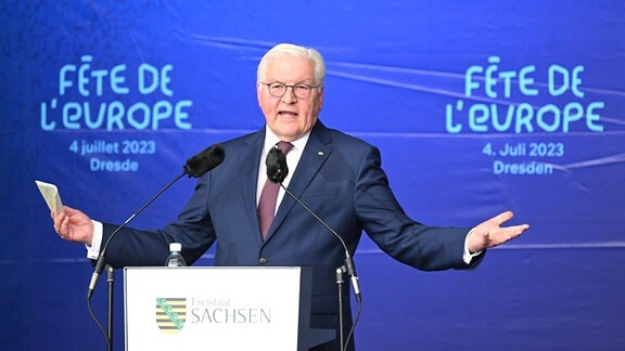 Bundespräsident Frank-Walter Steinmeier spricht auf den Europäischen Jugendfest «Fête de L’Europe»