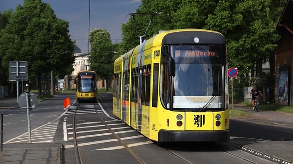 Eine Straßenbahn