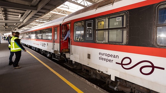Der europäische Nachtzug European Sleeper, der Brüssel, Amsterdam und Berlin miteinander verbindet.